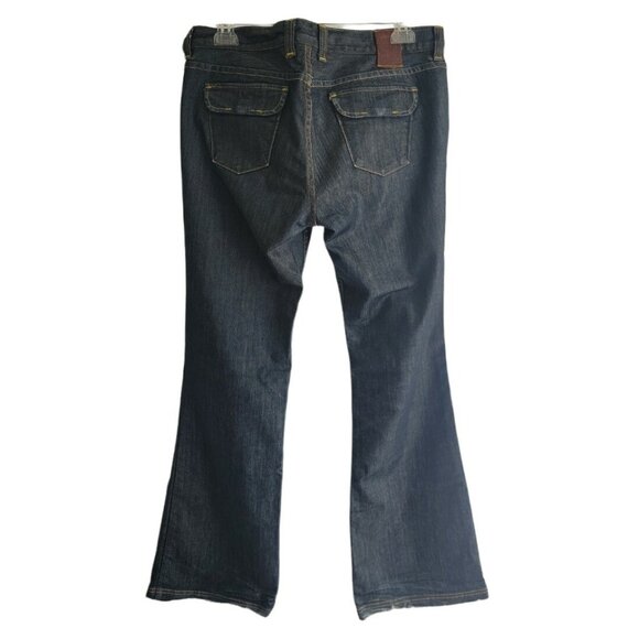 Lucky Brand Jeans Size Bootcut Flap Pockets Dark Blue Womens Size 10/30 EUC - Picture 1 of 12